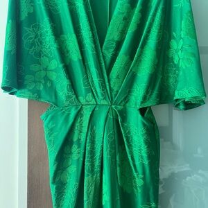 Zara green cut out dress
